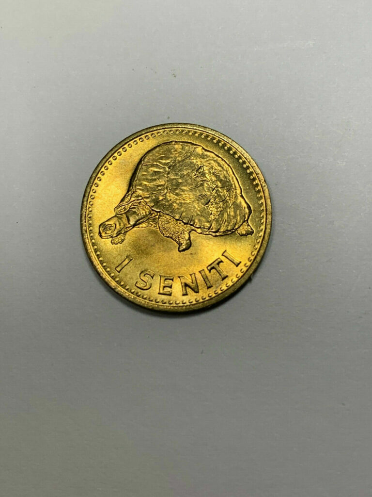 Read more about the article 1974 Tonga 1 Seniti Radiated Tortoise Coin KM-27a