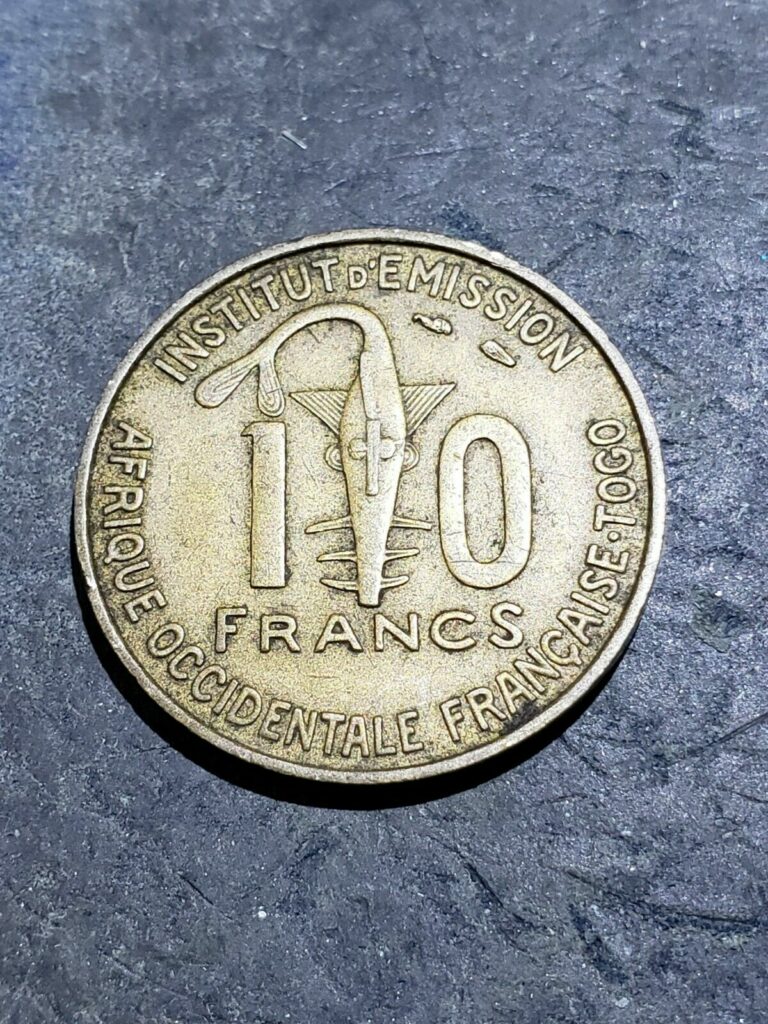 Read more about the article 1957 French West Africa 10 CFA Francs (Togo) Coin #oct161
