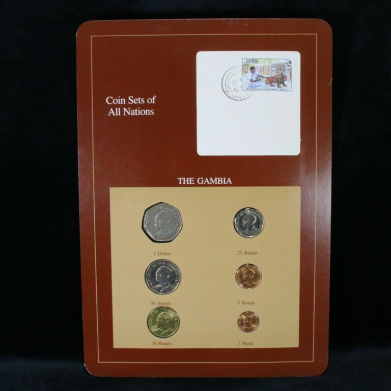 Read more about the article Coin Sets of All Nations – The Gambia 1971-1987 (6 Coins w/stamp)