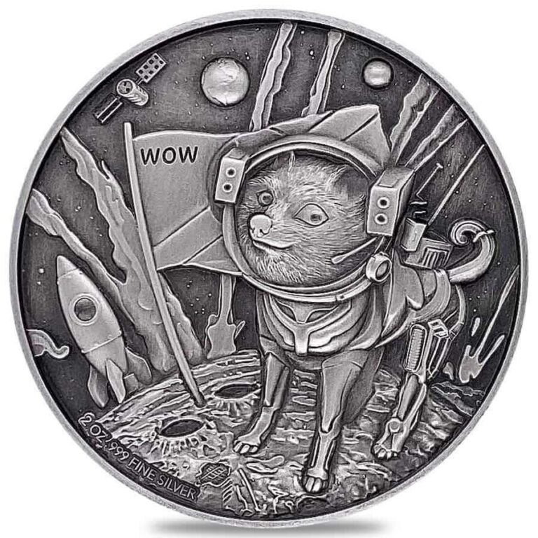 Read more about the article 2022 Chad Doge to the Moon 2 oz Silver Coin- Mintage of 5000