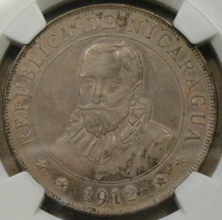 Read more about the article Nicaragua 1912-H Cordoba NGC Certified AU55