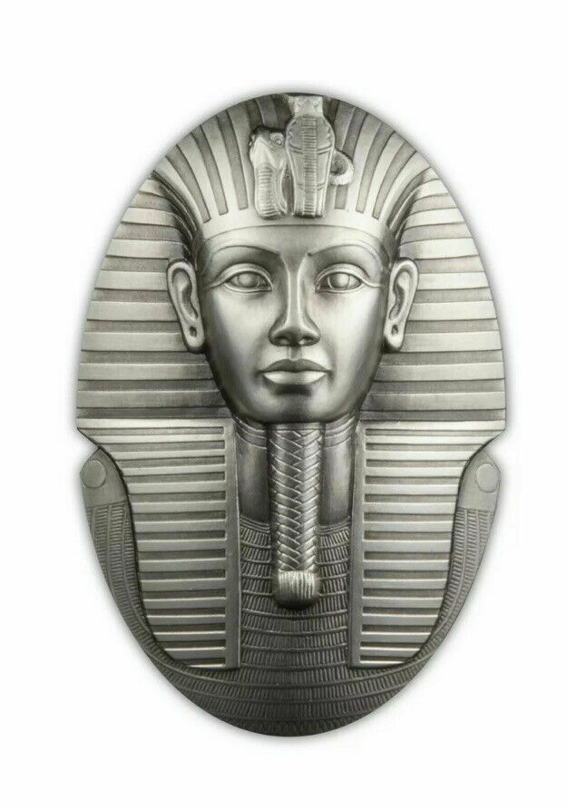 Read more about the article Djibouti 2022 – 200 Francs Mask of Tutankhamun 3D Shaped 3oz Silver Coin