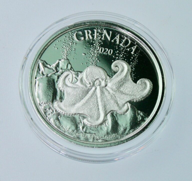 Read more about the article 2020 Grenada 1 oz Silver Octopus BU-Proof-like .999 by Scottsdale  encapsulated