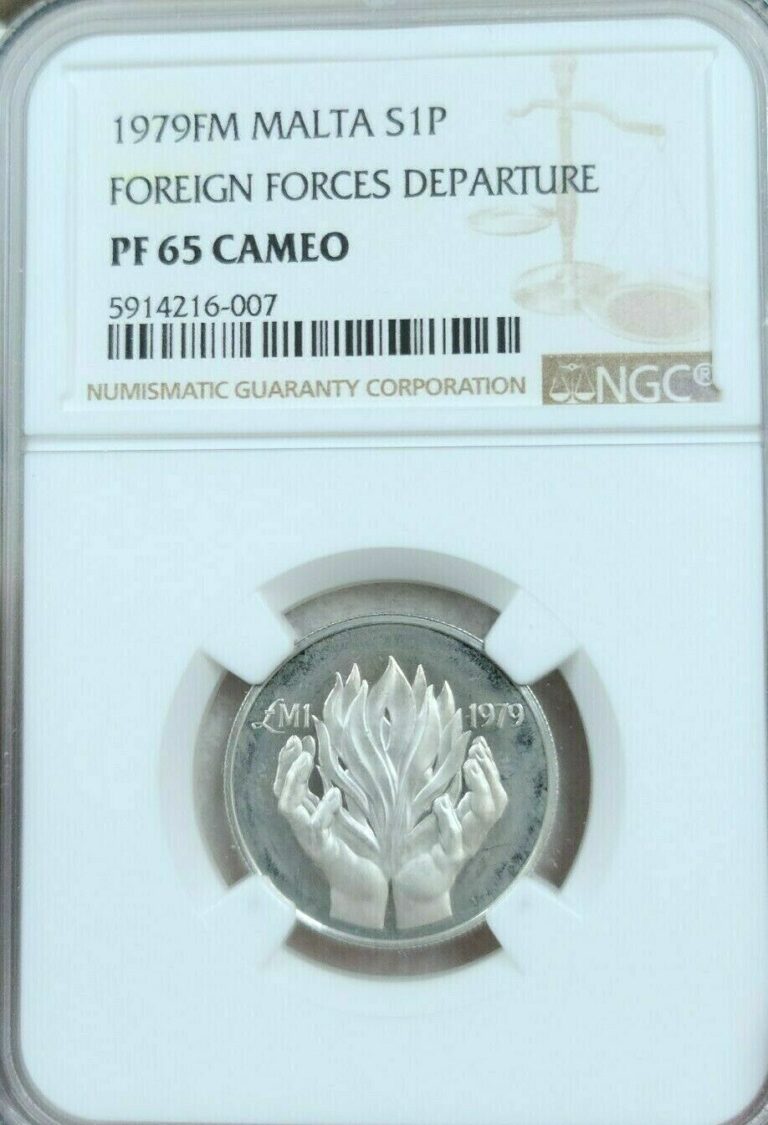 Read more about the article 1979 MALTA SILVER 1 POUND FOREIGN FORCES DEPATURE NGC PF 65 CAMEO SCARCE COIN