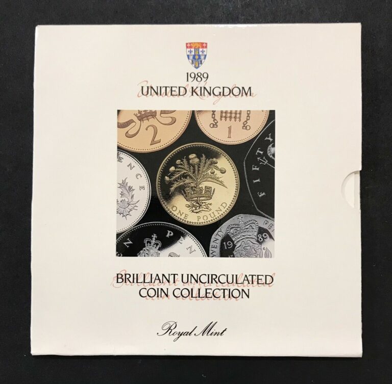 Read more about the article 1989 Royal Mint United Kingdom BU Coin Collection (7) Coins (G800)