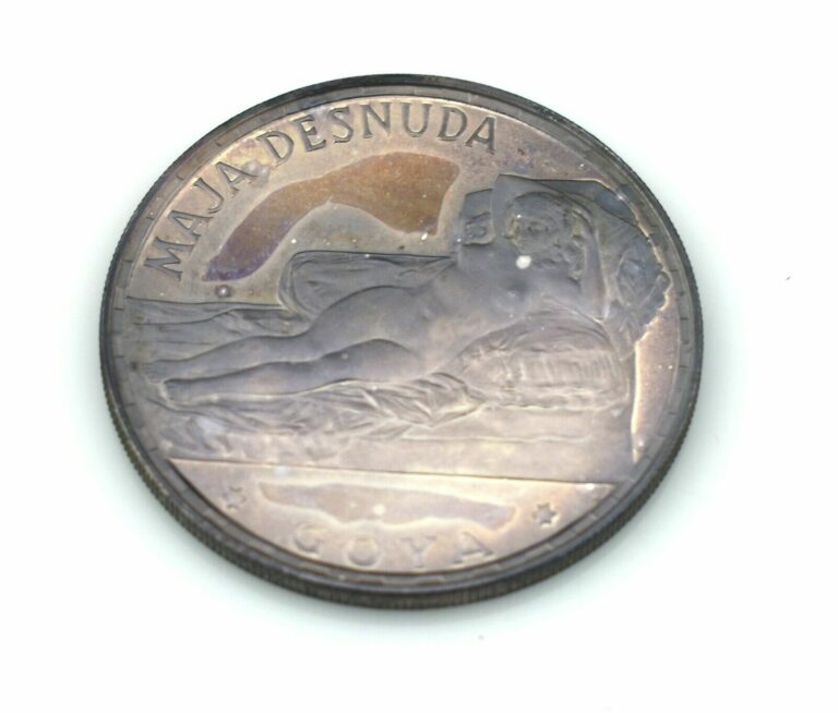 Read more about the article 1970 Equatorial Guinea Proof 100 Pesetas .999 Silver Coin Goya’s Maja Desnuda