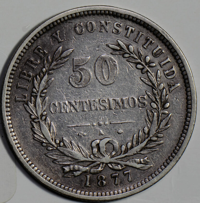 Read more about the article Uruguay 1877 50 Centesimos silver  U0046 combine shipping