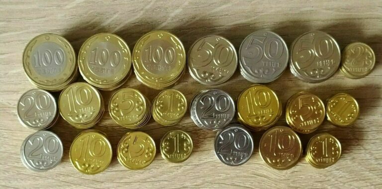 Read more about the article Kazakhstan lot 22 coins 100+50+20+10+5+2+1 tenge 2002-2015 Price for 1 set.