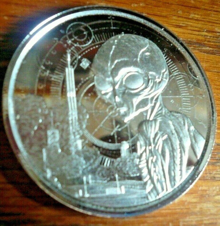 Read more about the article 2021 Space Alien UFO GHANA 1 oz .999 Fine Silver Proof-Like Round Coin