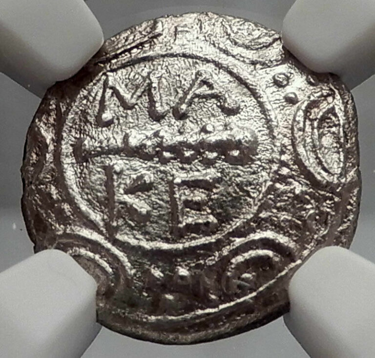 Read more about the article Amphipolis Macedonia Kingdom Helmet Shield Ancient Silver Greek Coin NGC i60094