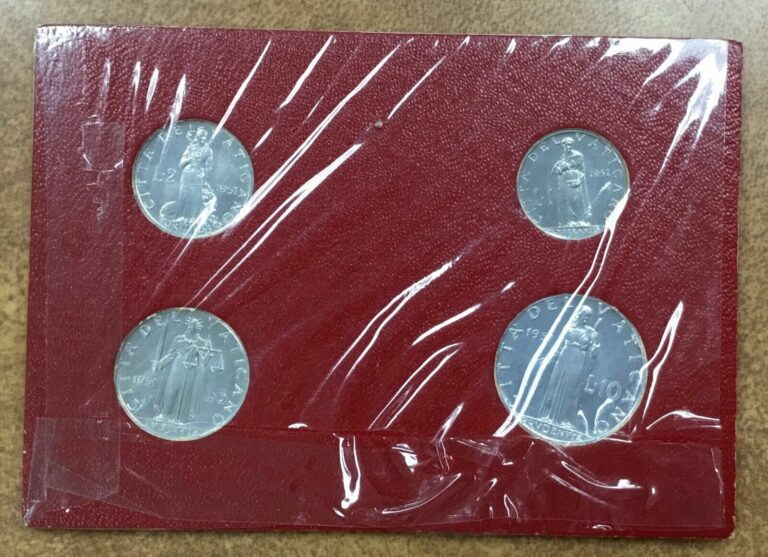 Read more about the article 1951 Vatican City 4  Coin Mint Set #47  uncirculated Coins