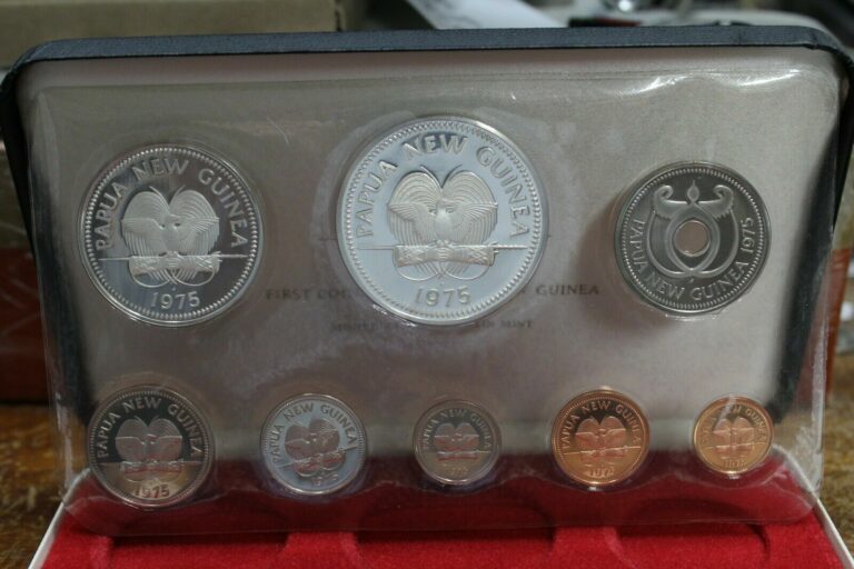 Read more about the article 1975 Coinage of Papua New Guinea Proof Set of 8 Coins by Franklin Mint