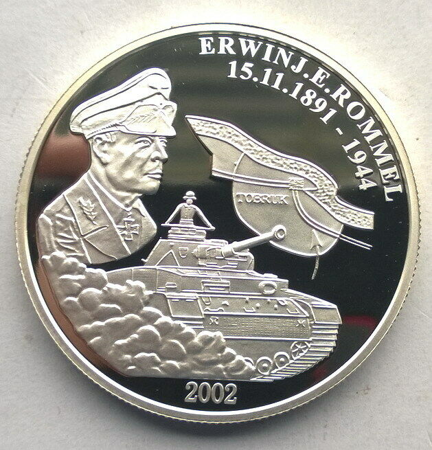 Read more about the article Congo 2002 Rommel Mark-IV Tank 10 Francs Silver Coin Proof