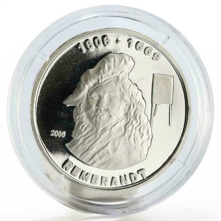 Read more about the article Ivory Coast 1000 francs 400th Birth Anniversary of Rembrandt silver coin 2006