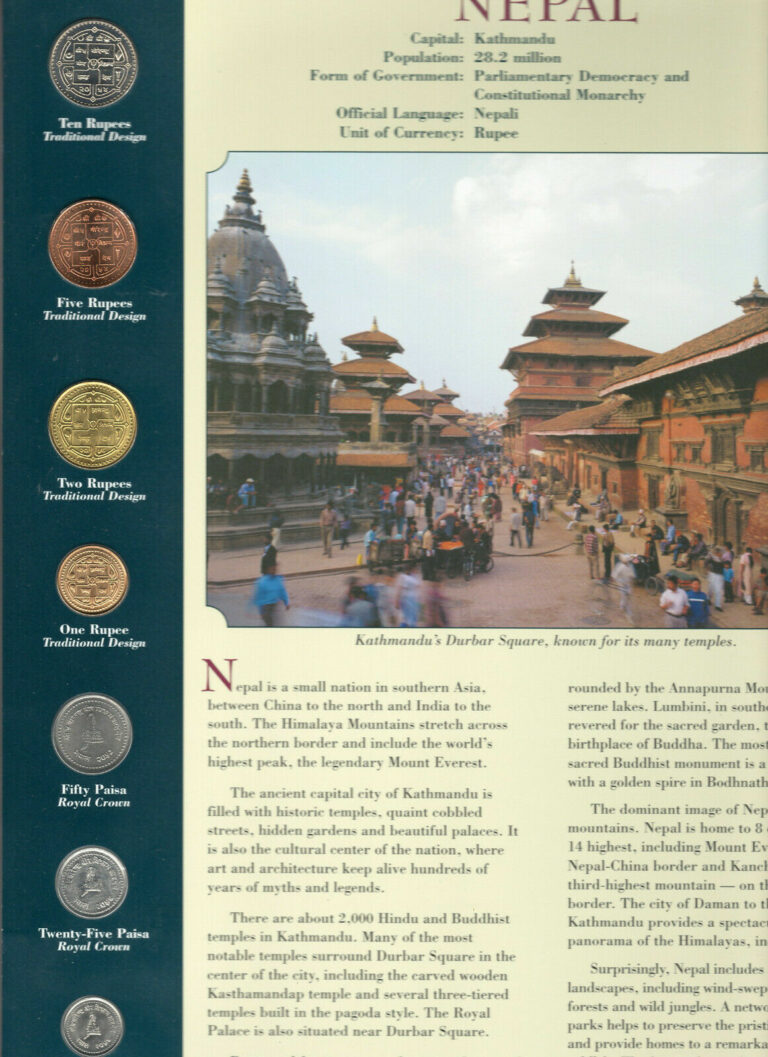 Read more about the article Coins from Around the World Nepal 1996- 2001 BU UNC 10  5 Rupee 1997 1 2 Rp 1996