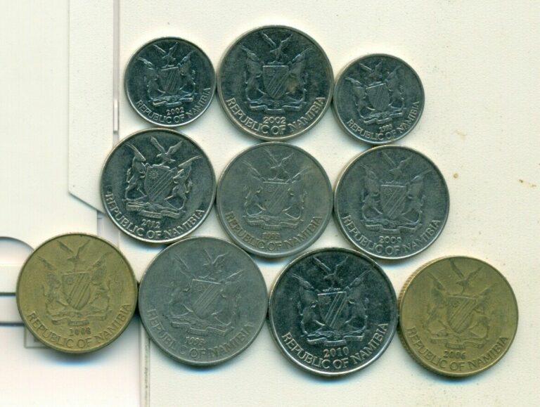 Read more about the article 10 DIFFERENT COINS from NAMIBIA (4 DIFFERENT DENOMINATIONS)