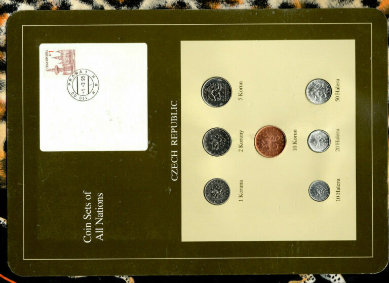 Read more about the article Coin Sets of All Nations Czech Republic 7 coin 1993 – 1994 UNC