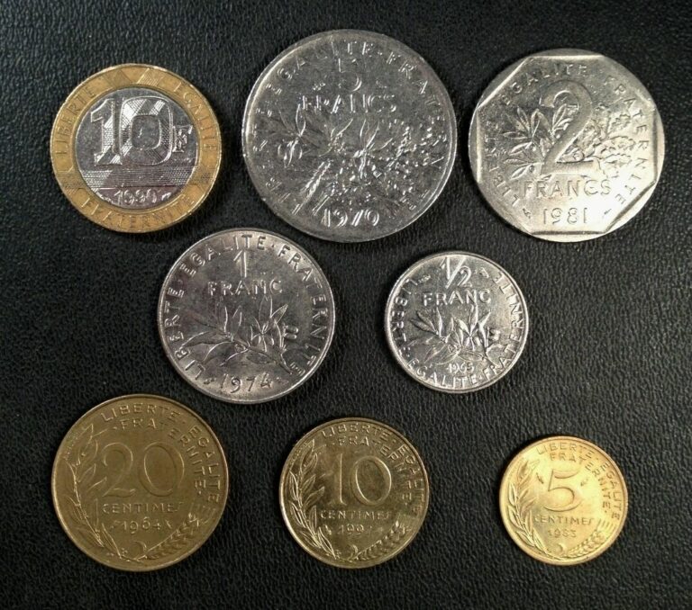 Read more about the article France Coin Lot – Full Set of Pre-Euro French Coins – Free Shipping!!!!