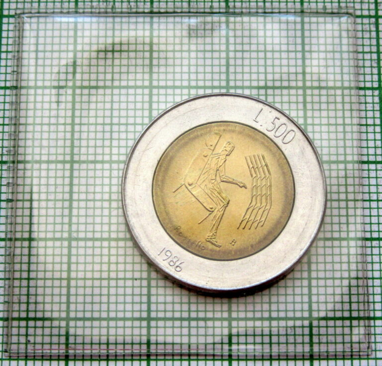 Read more about the article SAN MARINO 1986 500 LIRE  MAN WITH COMPUTER  BI-METALLIC UNC SEALED IN PLASTIC
