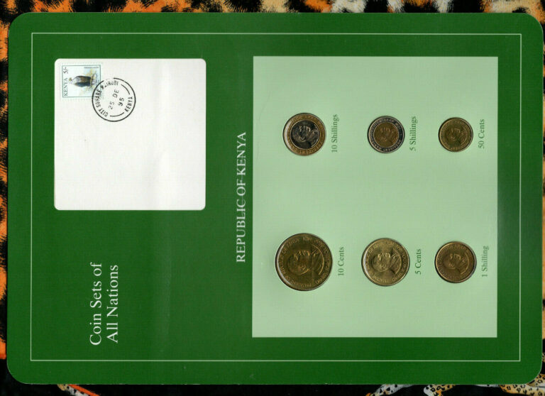 Read more about the article Coin Sets of All Nations Kenya UNC 1991-1995 10 Shillings 1994 1 5 Shilling 1995