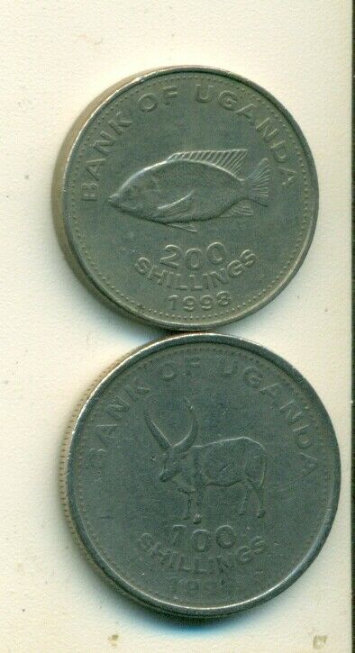 Read more about the article 2 DIFFERENT COINS from UGANDA – 100 and 200 SHILLINGS (BOTH DATING 1998)