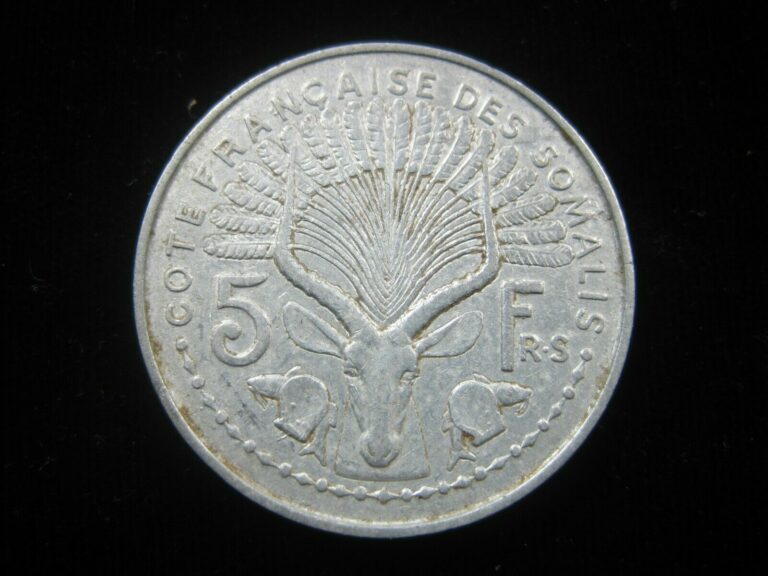 Read more about the article SOMALILAND FRENCH 5 FRANCS 1948 DJIBOUTI KM6 AFRICA SCARCE 22# MONEY COIN