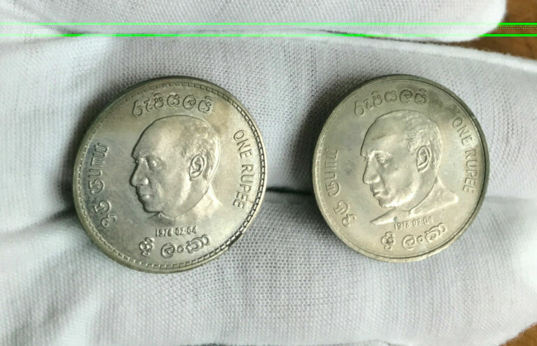 Read more about the article Sri Lanka 1978 KM144.1a JR Jayawardene Staright Shoulder One Rupee Scarce Coin