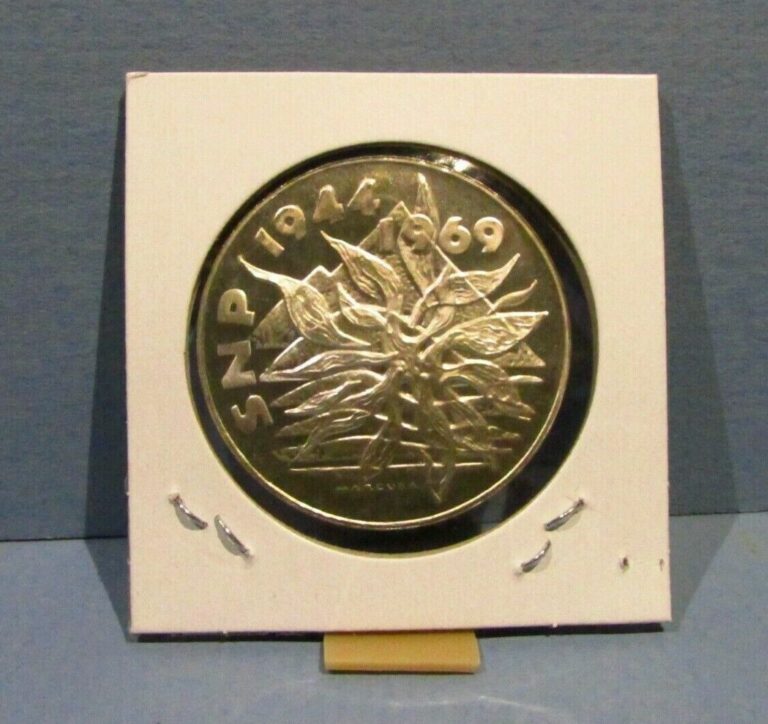 Read more about the article R 1969 Czechoslovakia 25 Korun Silver Proof Coin Slovakia WWII Slovak Uprising