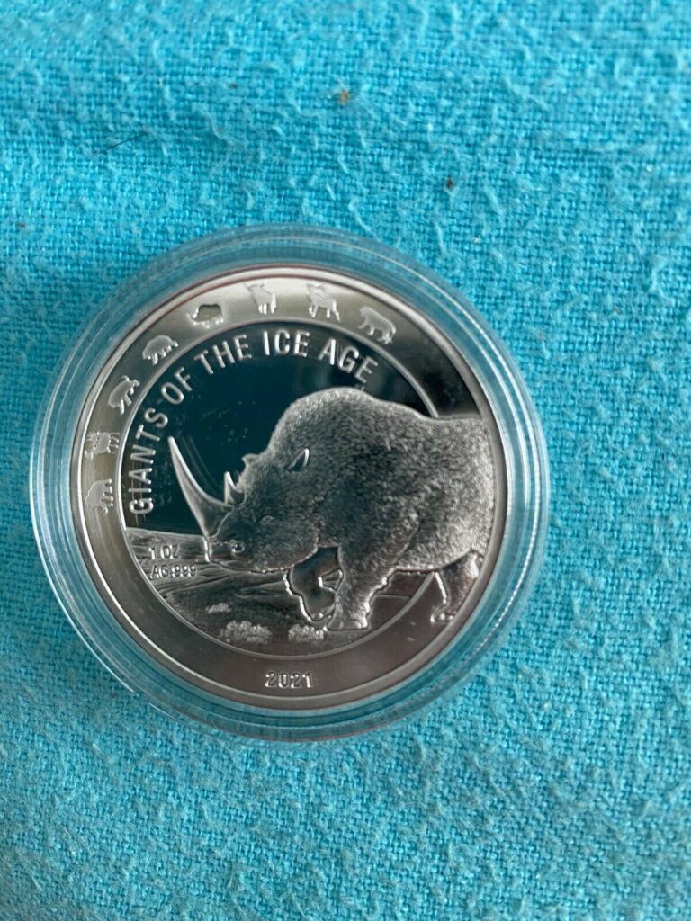 Read more about the article 2021 Woolly Rhino Ghana 1oz Silver Capsule SCARCE! Mintage 15 000 NEW!!