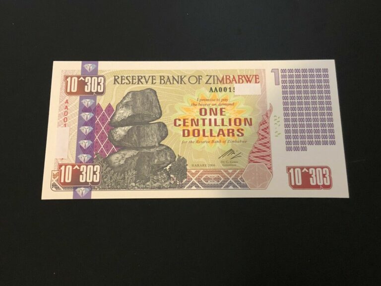 Read more about the article Zimbabwe 1 Centillion Dollars Banknote/Non Currency/Fantasy Note