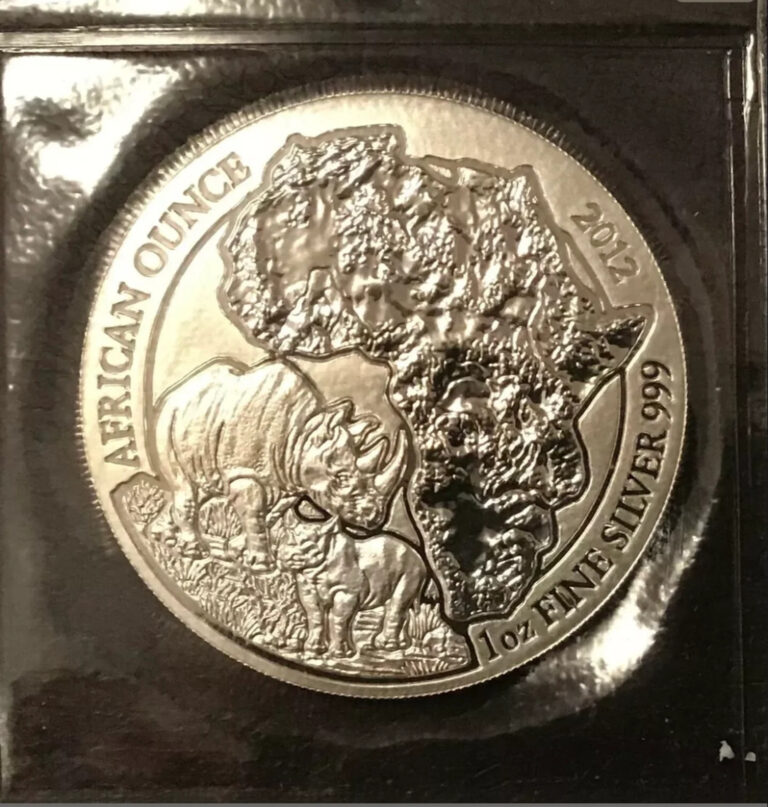 Read more about the article Flawless 2012 Rwanda Rhino 1 oz Silver Coin