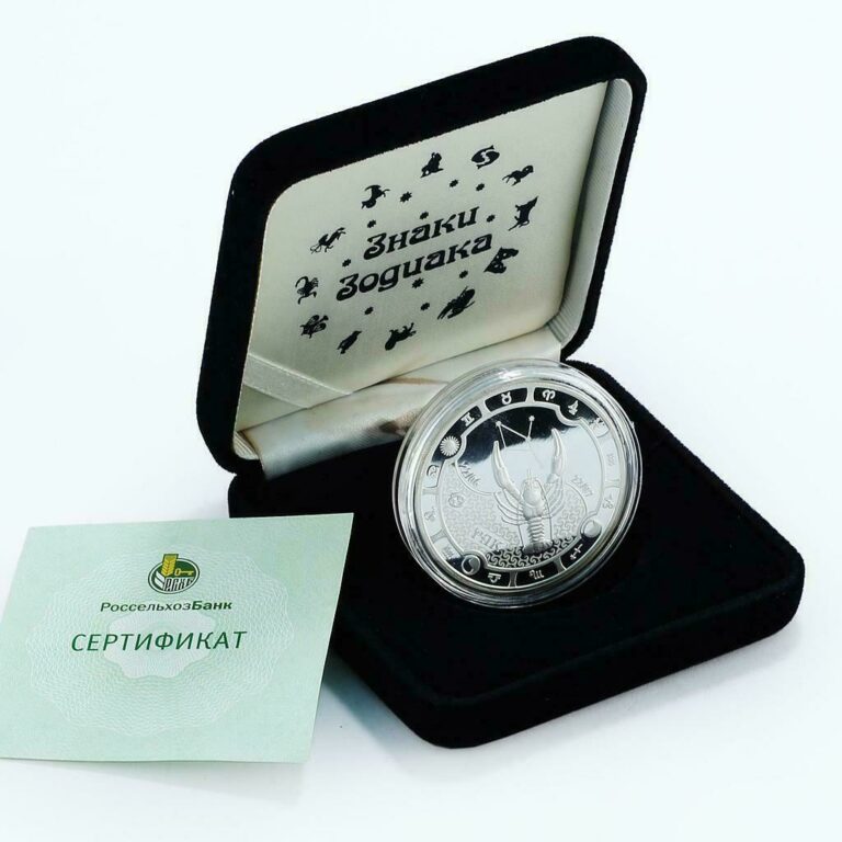 Read more about the article Gabon 2000 francs Zodiac Cancer proof silver coin 2014