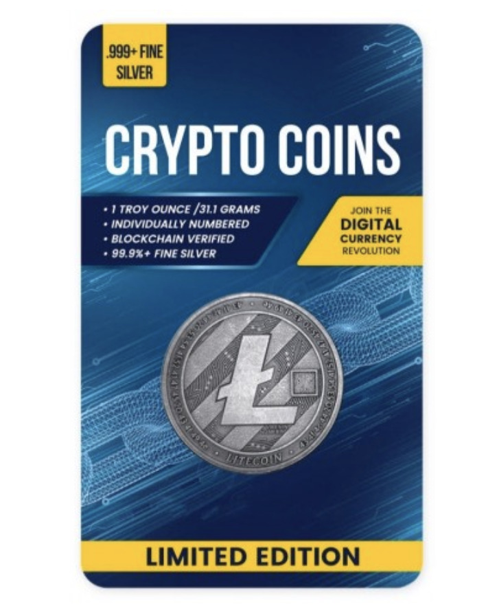 Read more about the article 2020 Chad 1oz Silver Litecoin Crypto Currency Antique in Digital Certicard