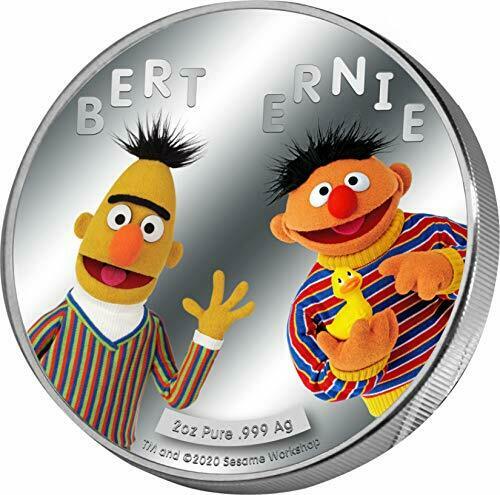 Read more about the article BERT AND ERNIE SESAME STREET 2021 SAMOA 2 oz Pure Silver Colored Coin $5