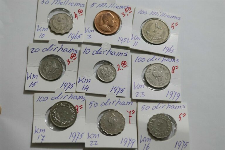 Read more about the article LIBYA MONARCHY – 9 COINS LOT B38 CM9 – 23