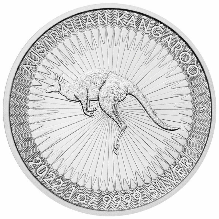 Read more about the article 2022 P Australia Silver Kangaroo 1 oz Silver $1 Coin GEM BU SKU66514