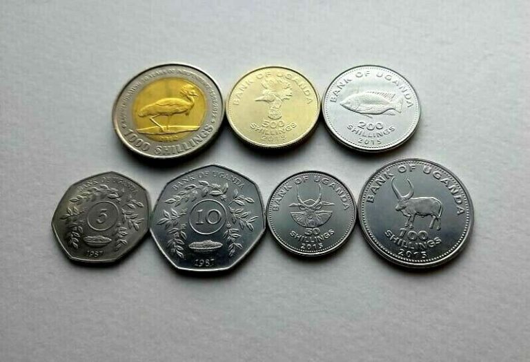 Read more about the article Uganda Coins Set 7 pcs. 5 10 50 100 200 500 100 Shillings UNC