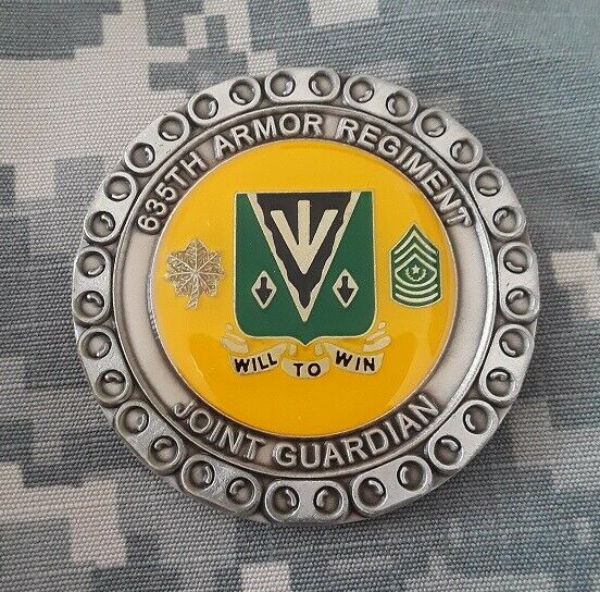 Read more about the article 635th Armor Regiment Joint Guardian Kosovo 2004-06 Military Challenge Coin