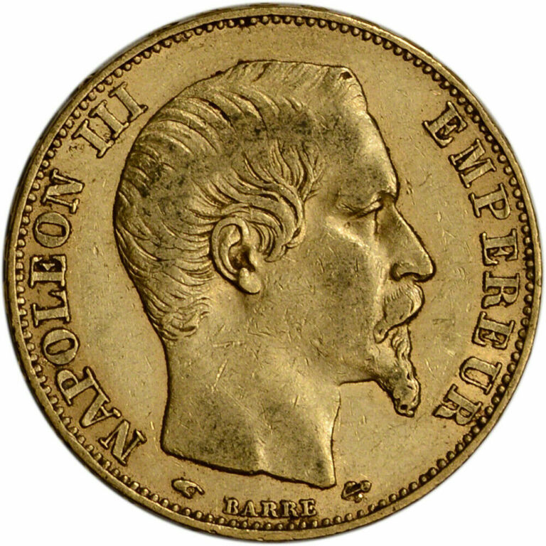 Read more about the article France Gold 20 Francs (.1867 oz) – Napoleon III – Bare – Avg Circ – Random Date