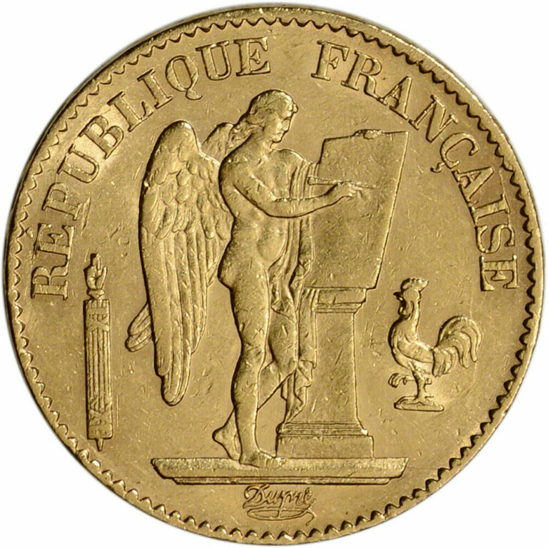 Read more about the article France Gold 20 Francs (.1867 oz) – Angel – XF/AU – Random Date