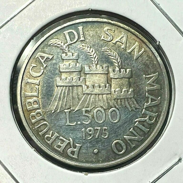 Read more about the article 1975 SAN MARINO SILVER 500 LIRE  UNCIRCULATED LOW MINTAGE