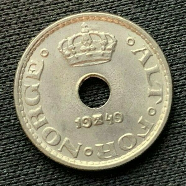 Read more about the article 1949 Norway 10 Ore coin BU UNC      World Coin  High Grade    #C605