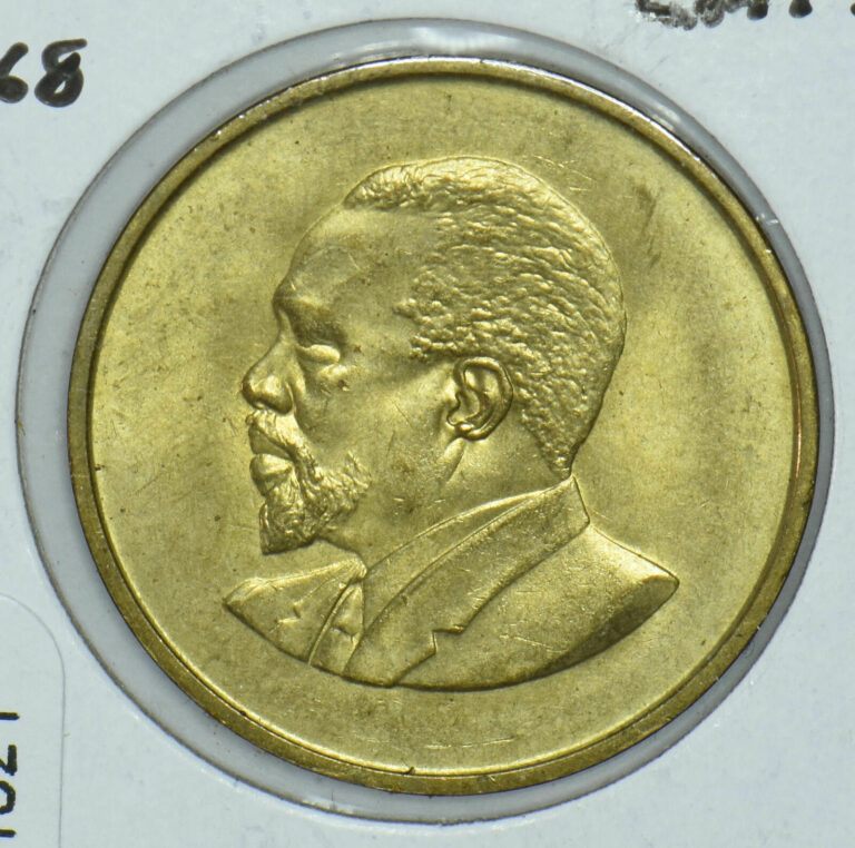 Read more about the article Kenya 1968 Mzeejomo Kenyatta 5 Cents Lions animal First President Of Kenya 19152