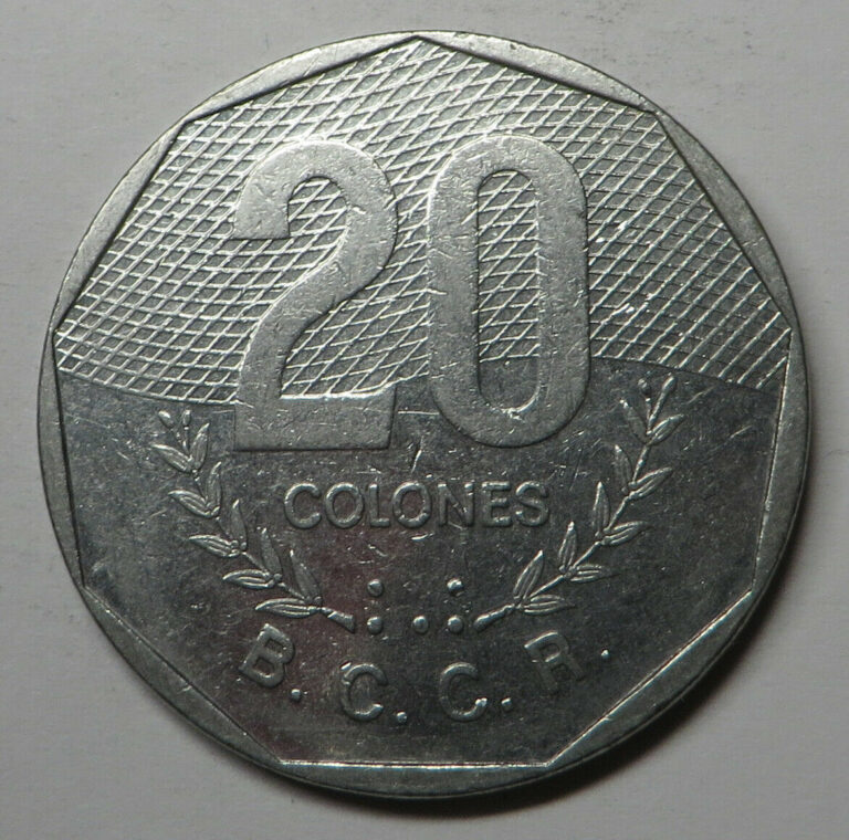 Read more about the article Costa Rica 20 Colones 1983(v) Stainless Steel KM#216.1 aUNC