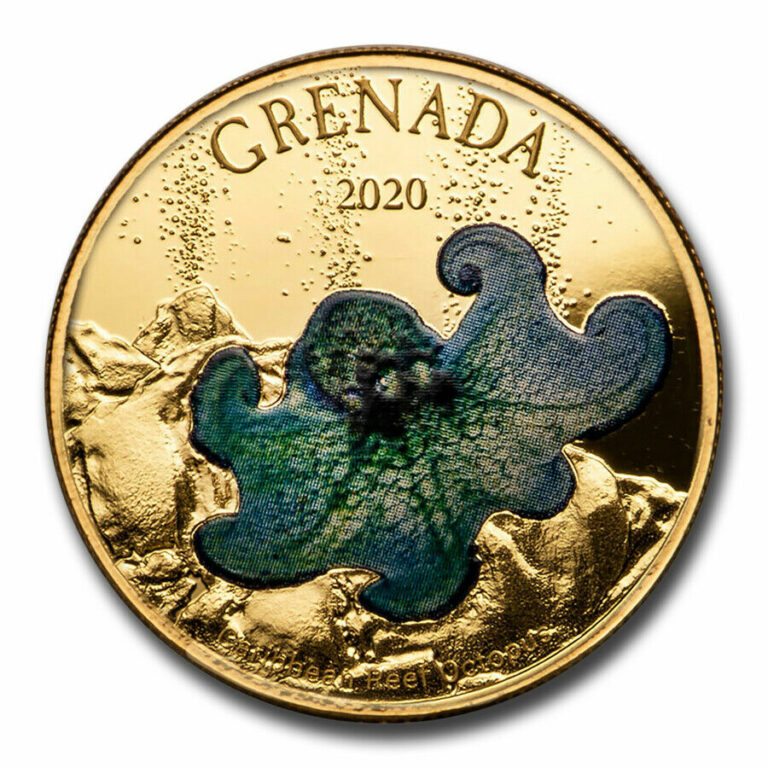 Read more about the article 2020 Grenada 1 oz Gold Octopus (Colorized) – SKU#217198