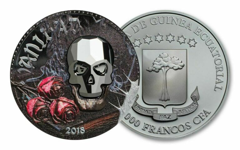 Read more about the article 2018 Crystal Skull – Vanity 1 oz Silver Coin – 1000 Francs CFA Equatorial Guinea