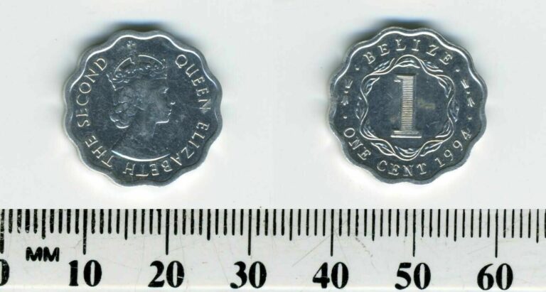 Read more about the article Belize 1994 – 1 Cent Aluminum Coin – Queen Elizabeth II – scalloped