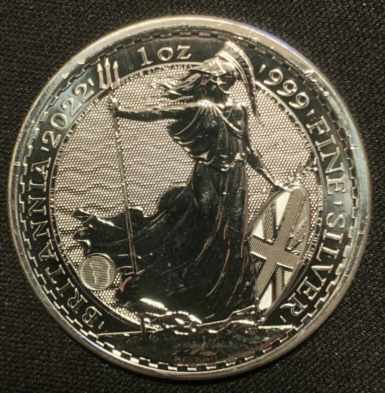 Read more about the article 2022 United Kingdom 2 Pound Silver Britannia .999 1 oz Fine Silver BU In Capsule