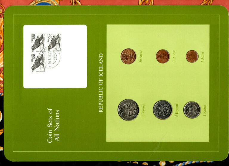 Read more about the article Coin Sets of All Nations Iceland 1981-1984 UNC 10 Kronur 1984