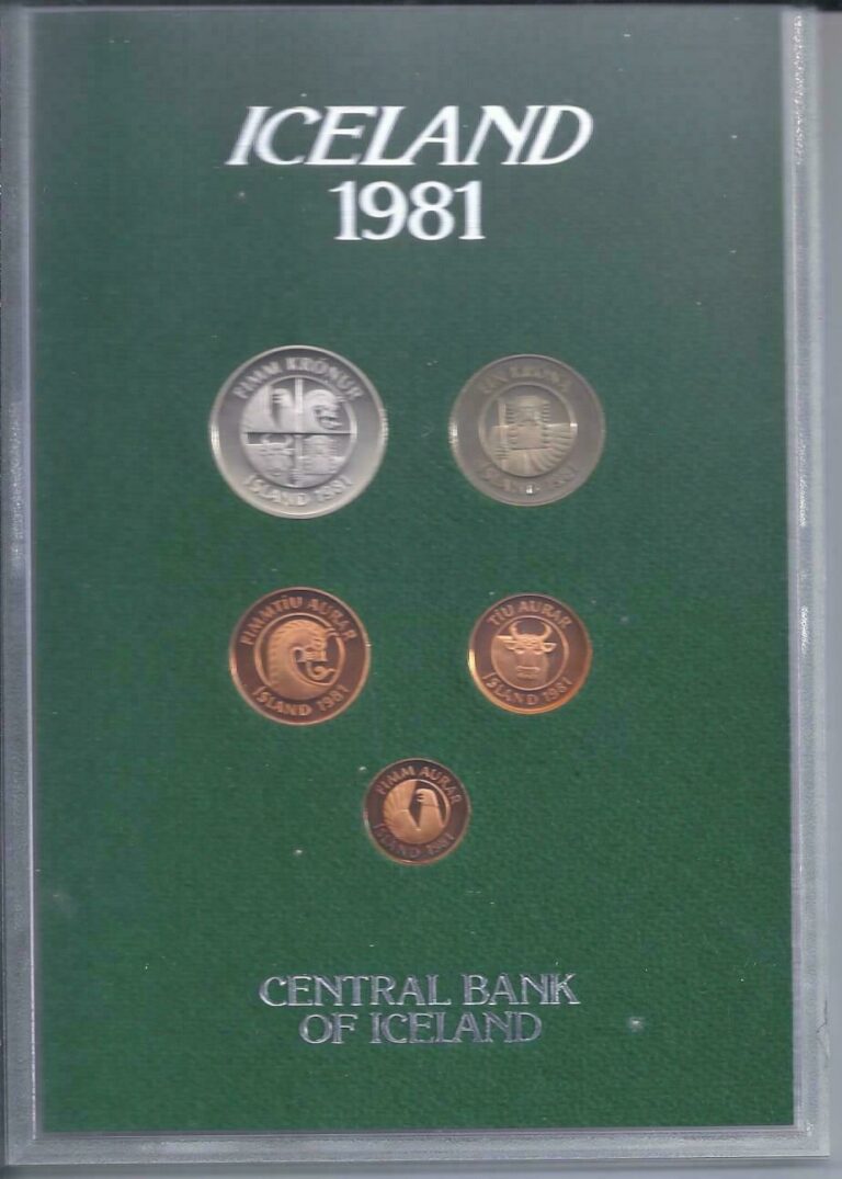 Read more about the article 1981 New Coinage of The Republic of Iceland 1 5 krona 5 10 50 aurar Mint